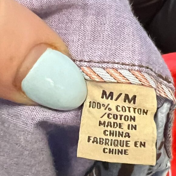 TOMMY BAHAMA 100% Cotton Shirt Mens Medium Paisley Snap Brown Blue LS Western - Picture 8 of 8